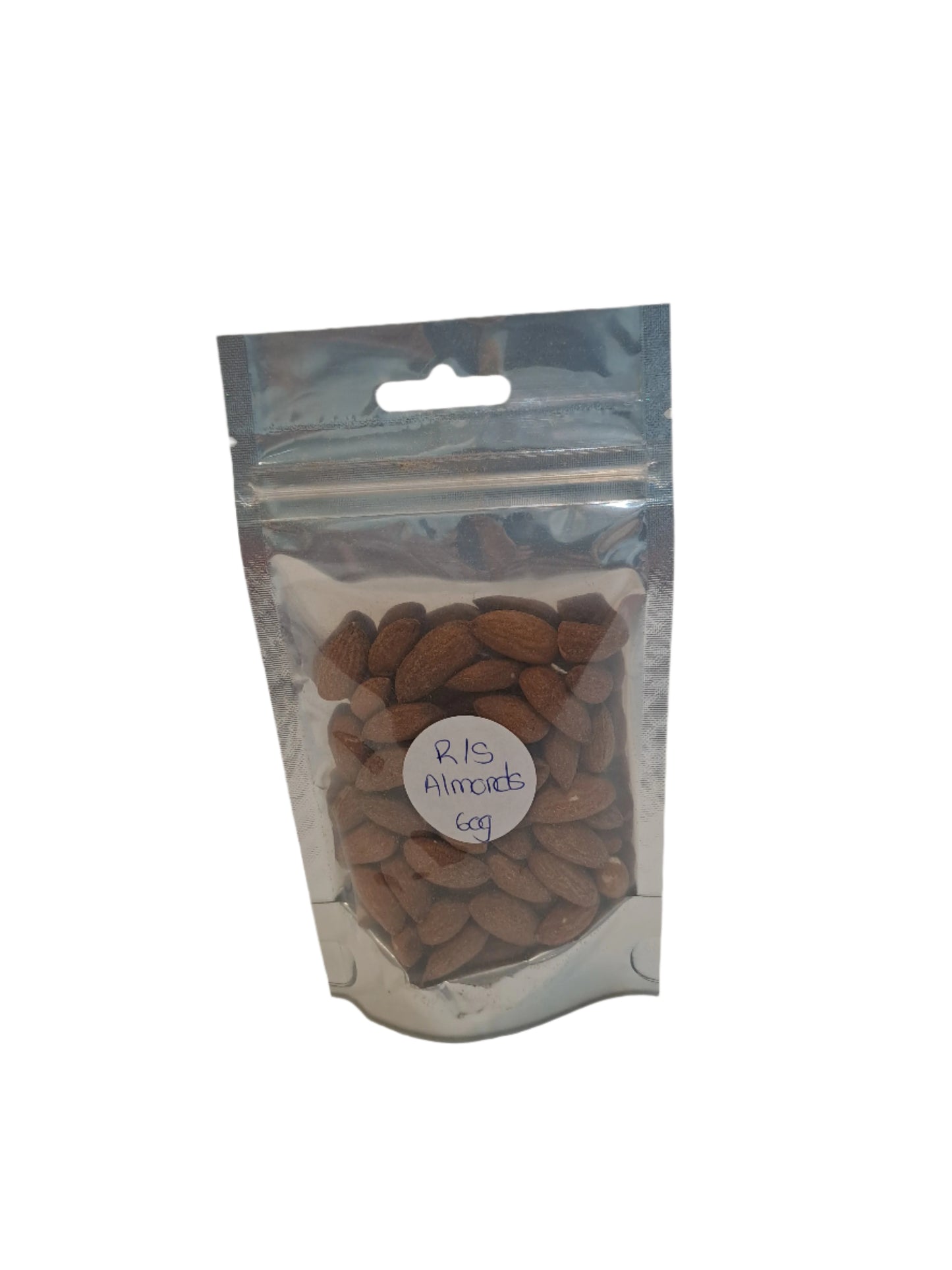 ALMONDS ROASTED AND SALTED 60G PACK