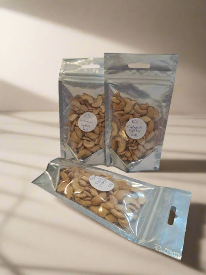 CASHEW SPLITS ROASTED AND SALTED 60g pack