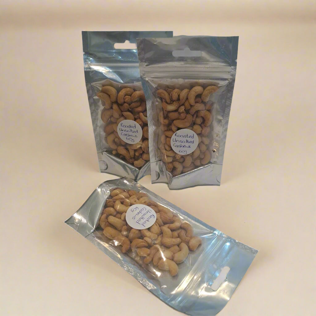 CASHEWS ROASTED UNSALTED 60g pack