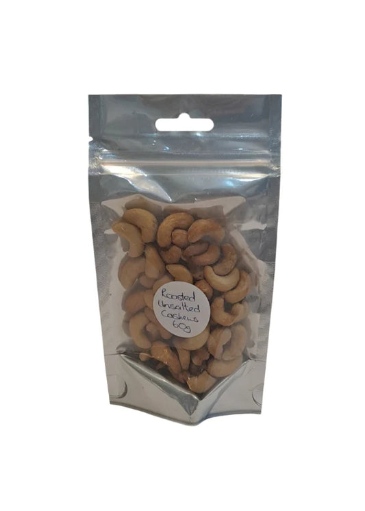 CASHEWS ROASTED UNSALTED 60g pack