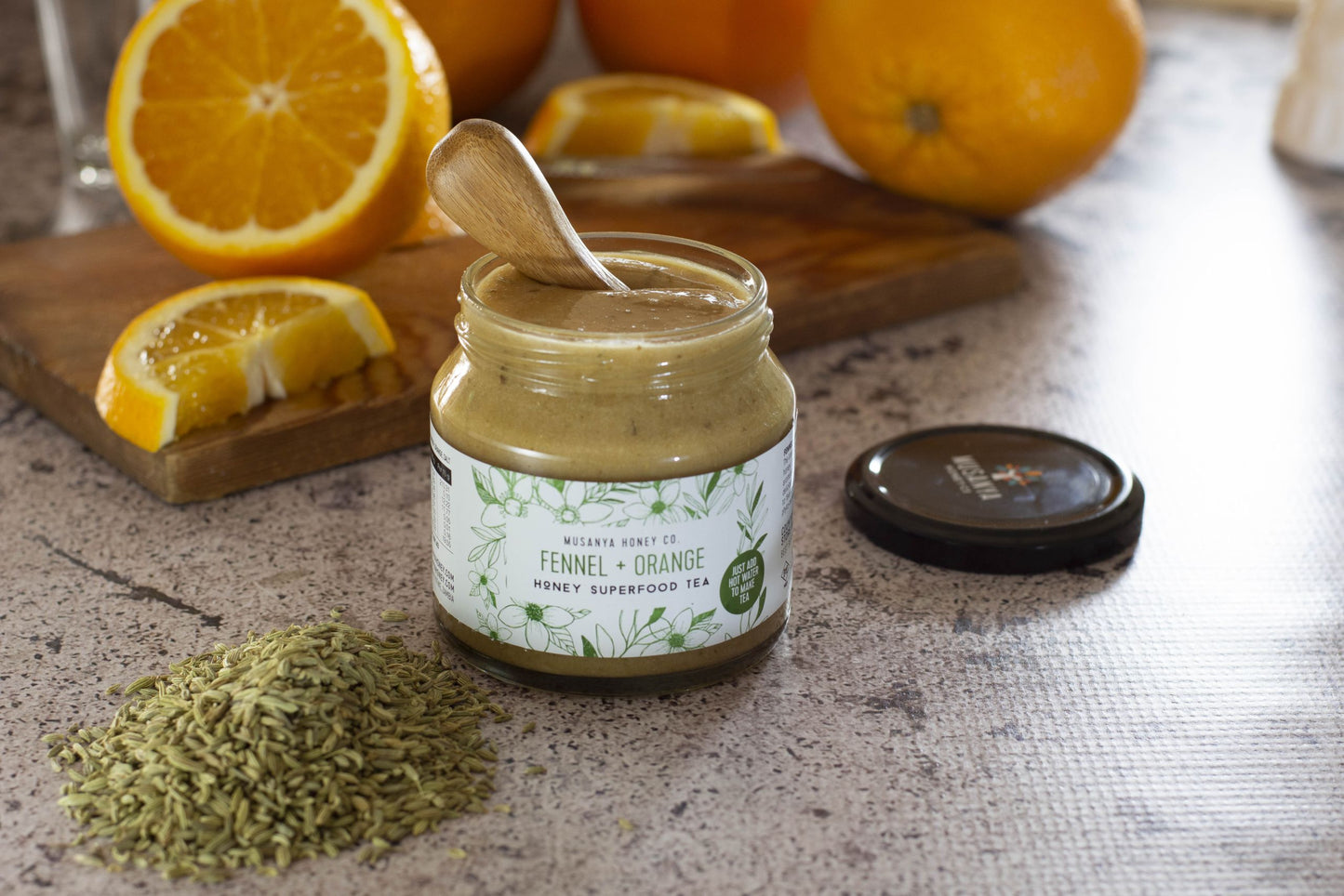 SUPERFOOD HONEY TEA. FENNEL+ORANGE